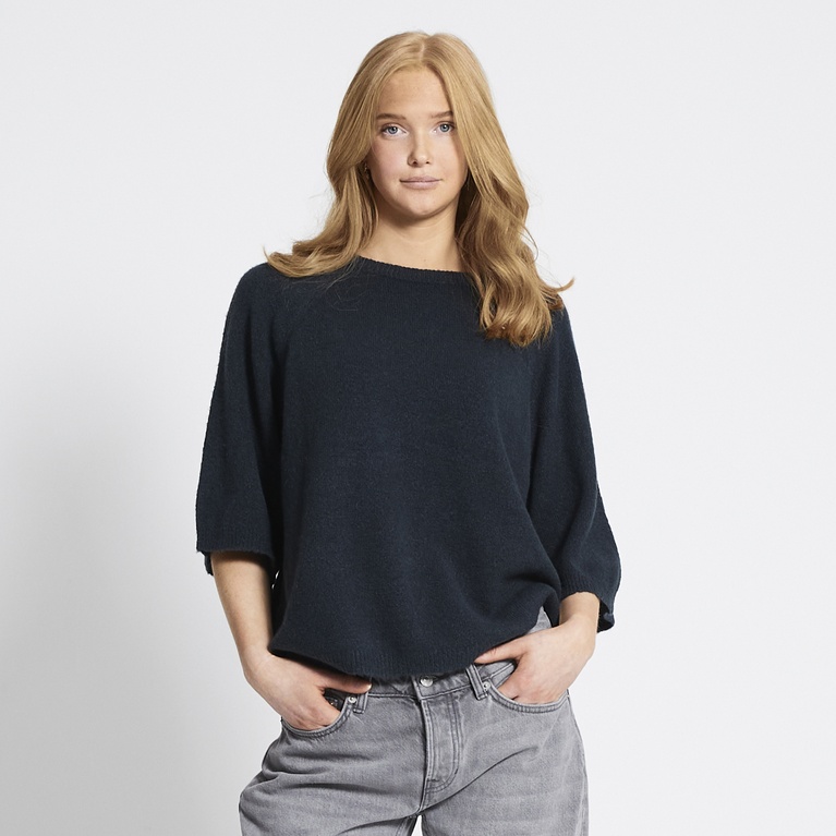 Basic knit tee "Knitted Tee" Dark Blue